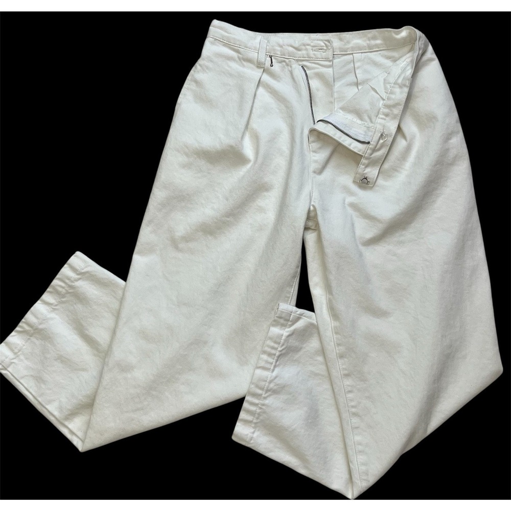 Grey Lab Los Angeles White High Rise Wide Leg Jean Denim Pants Size 27 Crossover